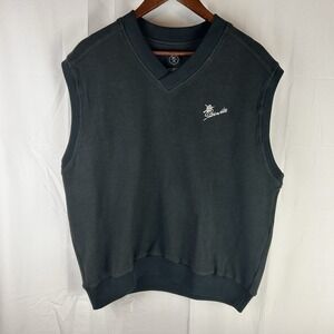 Nike Golf Men's Large Black Sleeveless Vest Pullover V‎ Neck Southern Hills
